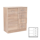 Miami komód 1ajtós 4 fiókos 80x92 cm sonoma tölgy-sonoma tölgy