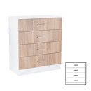 Miami komód 4 fiókos 80x92 cm sonoma tölgy-fehér