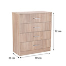 Miami komód 4 fiókos 80x92 cm sonoma tölgy-sonoma tölgy
