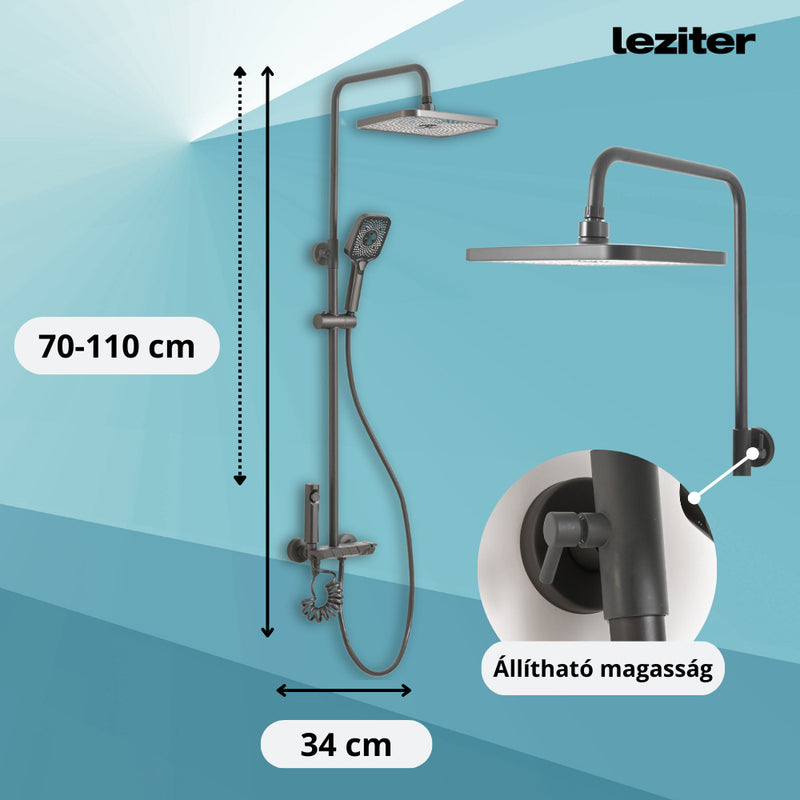 Eliz multifunkciós zuhanyszett grafit