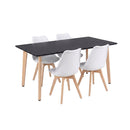 Silla 150 4+1 étkező garnitúra fekete-fehér