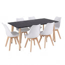 Silla 150 6+1 étkező garnitúra fekete-fehér