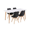 Silla 150 4+1 étkező garnitúra fehér-fekete