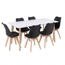 Silla 150 6+1 étkező garnitúra fehér-fekete