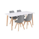 Silla 150 4+1 étkező garnitúra fehér-szürke