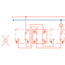 Nova kereszt kapcsoló 10A 250V 107 fehér