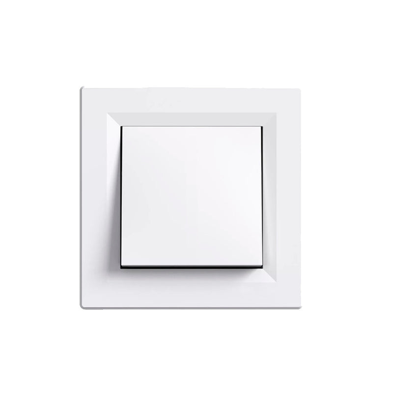 Nova kereszt kapcsoló 10A 250V 107 fehér kerettel
