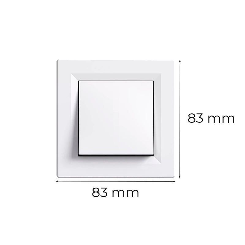 Nova kereszt kapcsoló 10A 250V 107 fehér kerettel
