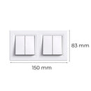 Nova kettős csillárkapcsoló 10A 250V 105 fehér kerettel