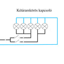 Nova kettős csillárkapcsoló 10A 250V 105 fehér kerettel