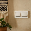 Nova kettős váltókapcsoló 10A 250V 106 fehér dupla kerettel