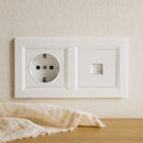 Nova földelt csatlakozóaljzat dugalj 16A 250V UTP csatlakozóval fehér kerettel