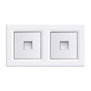 Nova kettős UTP aljzat RJ-45 fehér kerettel