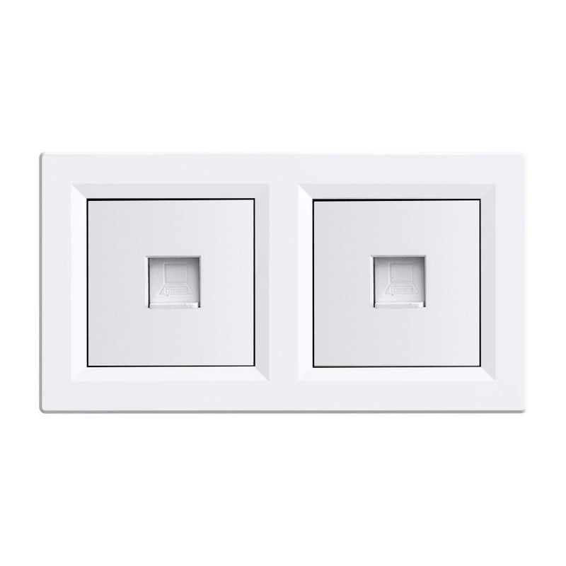 Nova kettős UTP aljzat RJ-45 fehér kerettel