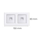 Nova kettős UTP aljzat RJ-45 fehér kerettel