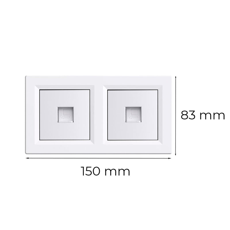 Nova kettős UTP aljzat RJ-45 fehér kerettel