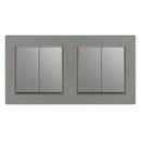 Nova kettős csillárkapcsoló 10A 250V 105 szürke kerettel