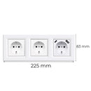 Nova III kettő földelt csatlakozóaljzat dugalj USB csatlakozóval fehér kerettel