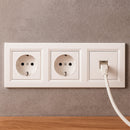 Nova III kettő földelt csatlakozóaljzat dugalj UTP csatlakozóval fehér kerettel