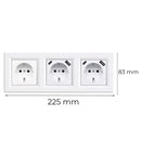 Nova III földelt csatlakozóaljzat dugalj kettő USB csatlakozóval fehér kerettel