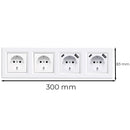 Nova IV kettő földelt csatlakozóaljzat dugalj kettő USB csatlakozóval fehér kerettel