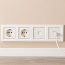 Nova IV kettő földelt csatlakozóaljzat dugalj kettő UTP csatlakozóval fehér kerettel