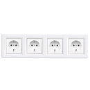Nova IV négy földelt csatlakozóaljzat dugalj 16A 250V fehér kerettel