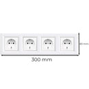 Nova IV négy földelt csatlakozóaljzat dugalj 16A 250V fehér kerettel