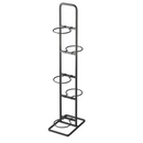 Labdatartó állvány, fekete, fém, LOBY