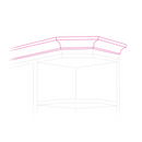 Korona/díszléc a konyhabútorhoz LORA NEW MDF LC KLASIK