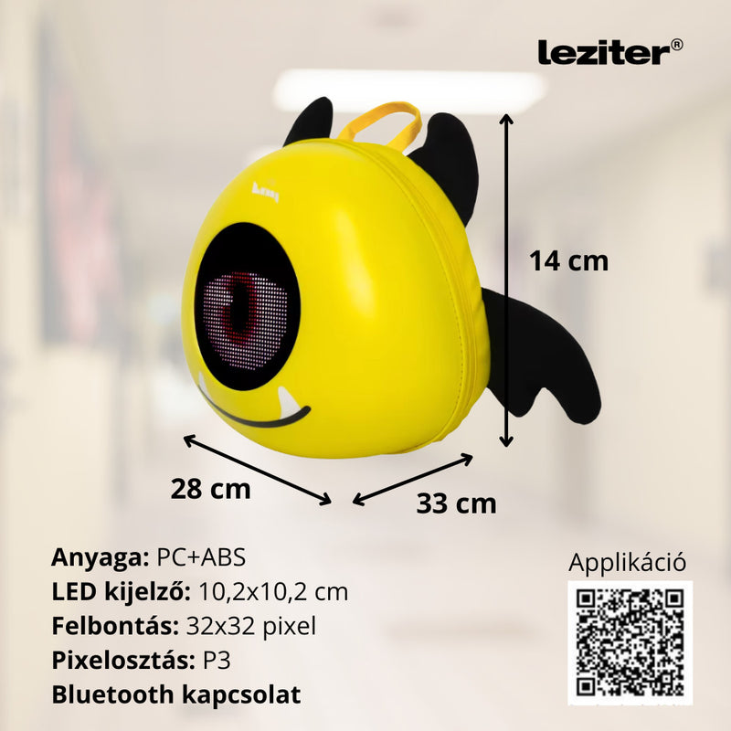Pixy ledes okos hátizsák sárga