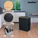 Szelektív palackgyűjtő két rekeszes 140l fekete