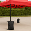 Kerti pavilon tölthető talpsúly 4 darab fekete