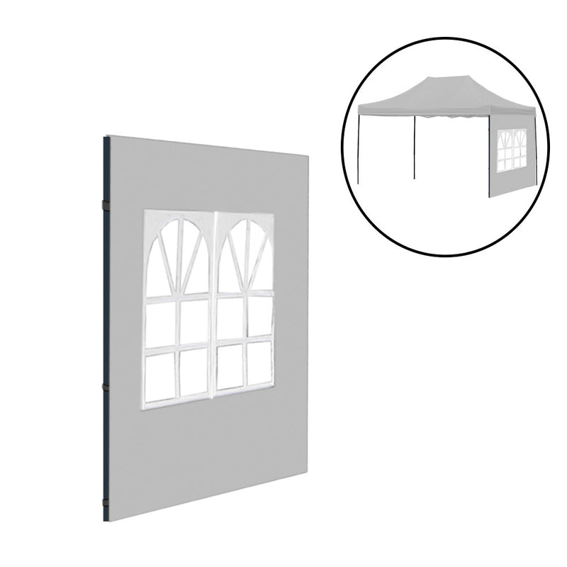 Kerti pavilon ablakos oldalfal ponyva 3x4 m szürke