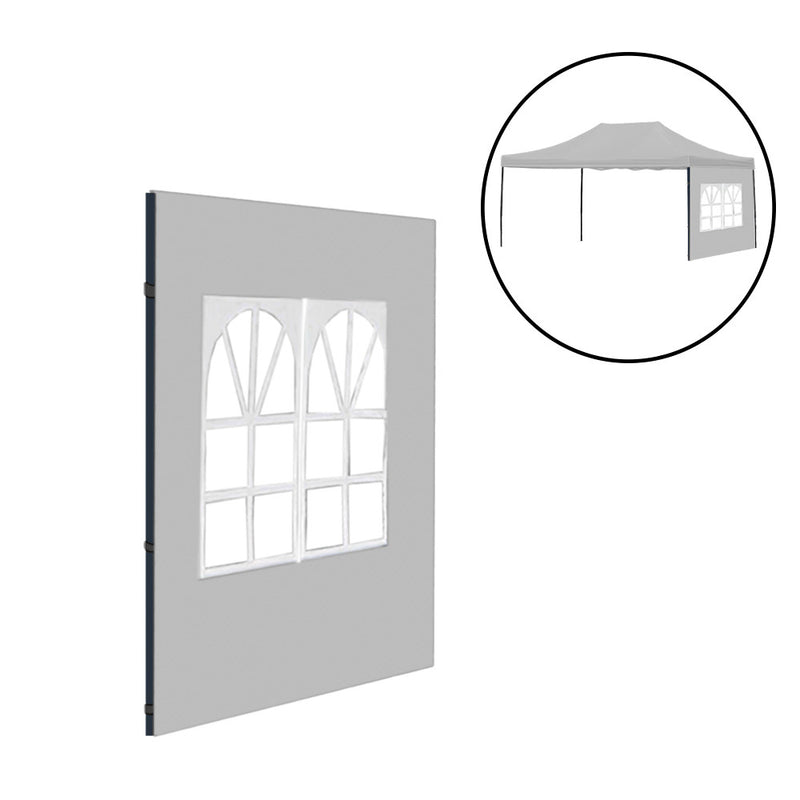 Kerti pavilon ablakos oldalfal ponyva 3x4,5 m szürke