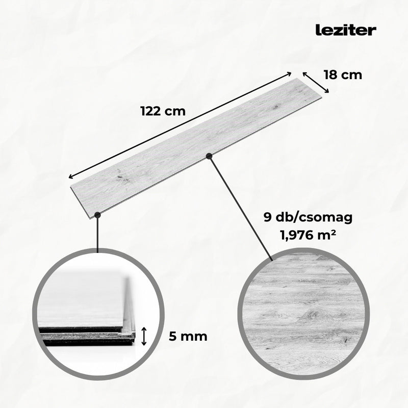 Leziter Campo tölgy Vinyl SPC fózolt padló