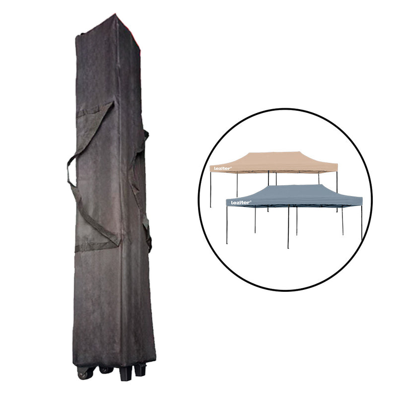 Kerti pavilon táska kerékkel 3x6 m fekete