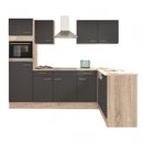 Yorki 280 konyhabútor sonoma tölgy korpusszal, selyemfényű antracit fronttal