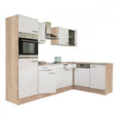 Yorki 280 konyhabútor sonoma tölgy korpusszal, selyemfényű fehér fronttal