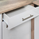 Yorki 280 konyhabútor sonoma tölgy korpusszal, selyemfényű fehér fronttal