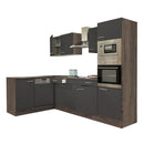 Yorki 280 sarok konyhabútor yorki tölgy korpusz, selyemfényű antracit fronttal