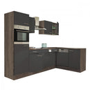 Yorki 280 sarok konyhabútor yorki tölgy korpusz, selyemfényű antracit fronttal