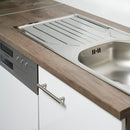 Yorki 280 sarok konyhabútor yorki tölgy korpusz, selyemfényű fehér fronttal