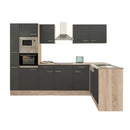 Yorki 310 sarok konyhabútor sonoma tölgy korpusz,selyemfényű antracit fronttal