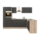 Yorki 310 sarok konyhabútor sonoma tölgy korpusz,selyemfényű antracit fronttal