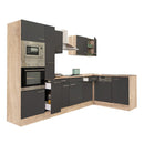 Yorki 310 sarok konyhabútor sonoma tölgy korpusz,selyemfényű antracit fronttal