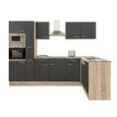 Yorki 310 sarok konyhabútor sonoma tölgy korpusz,selyemfényű antracit fronttal