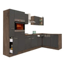 Yorki 310 sarok konyhabútor yorki tölgy korpusz,selyemfényű antracit fronttal