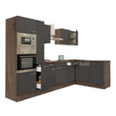 Yorki 310 sarok konyhabútor yorki tölgy korpusz,selyemfényű antracit fronttal