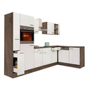 Yorki 310 sarok konyhabútor yorki tölgy korpusz,selyemfényű fehér fronttal